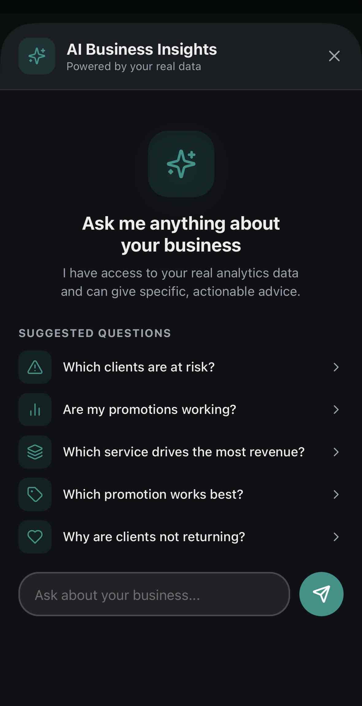 AI Business Insights — Ask me anything
