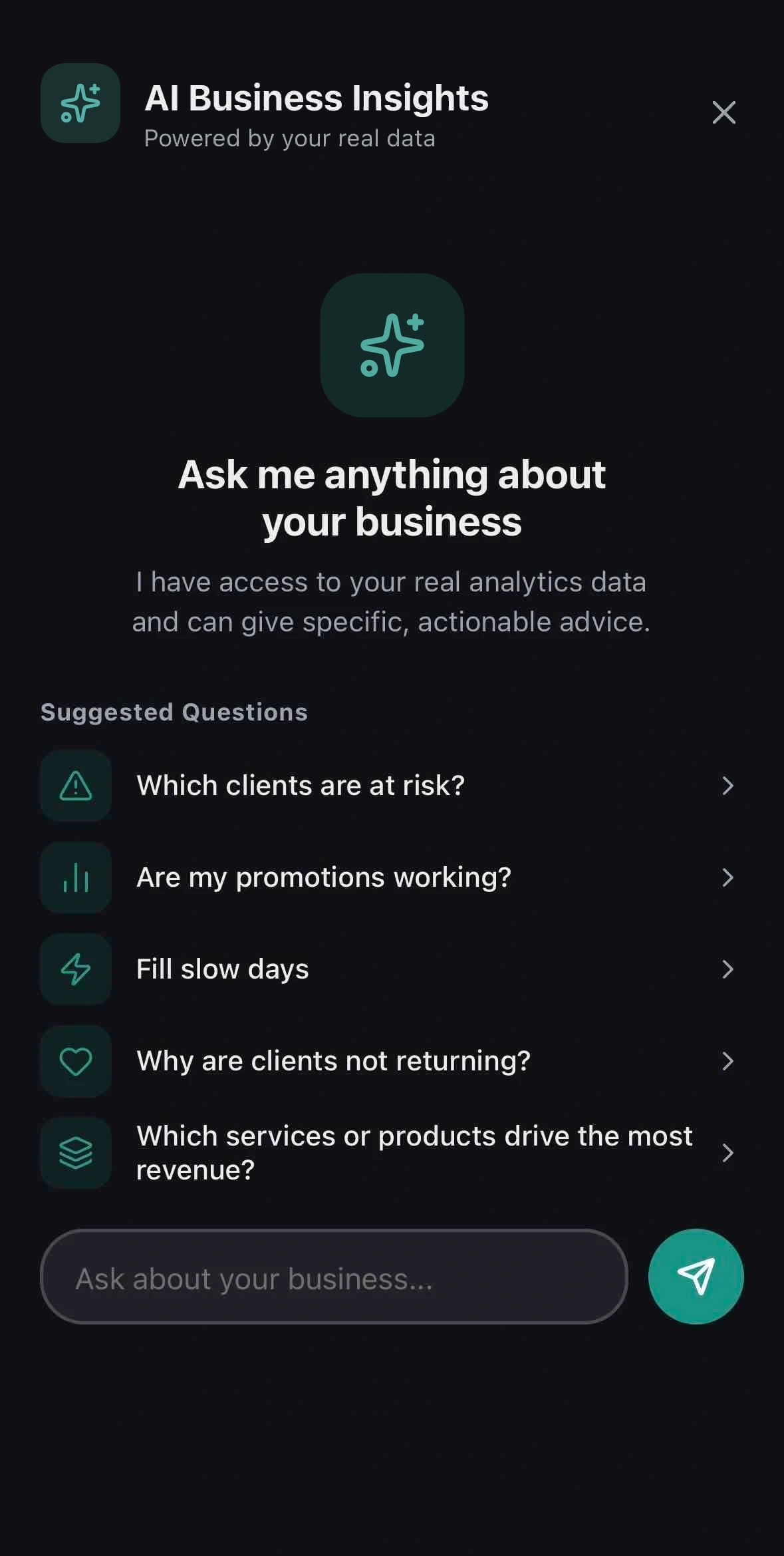 AI Business Insights — Ask me anything