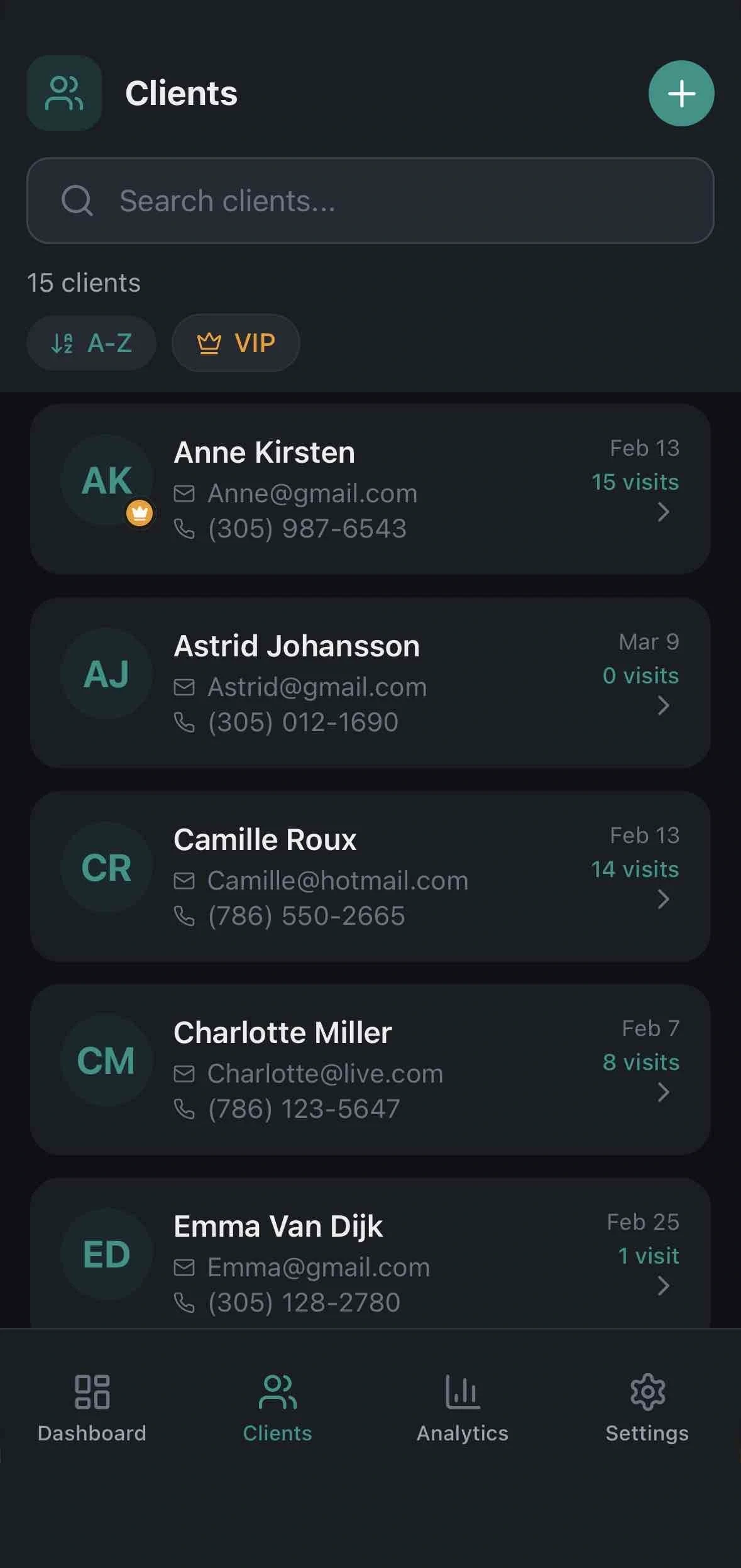 Clients Screen
