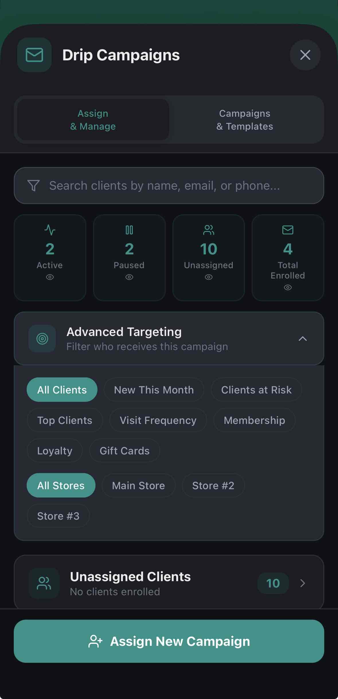 Drip Campaigns — Assign & Manage